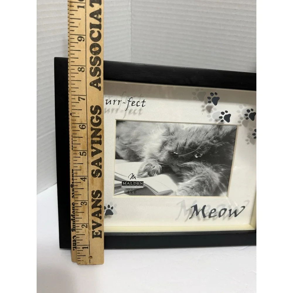 Malden Cat Photo Frame 4 X 6 Photo Black‎ Frame Pet Lover Decor Meow Perfect